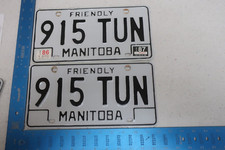 Usado, Placa de licença Manitoba MB etiqueta Canadá 1987 87 pares conjunto 915 TUN comprar usado  Enviando para Brazil