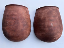 Usado, Antigo pão de argila padeiro tampa cúpula terracota feito à mão forno de cerâmica utensílios de panificação INGLATERRA comprar usado  Enviando para Brazil