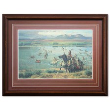 John Clymer- Litografia offset "Indians at River" comprar usado  Enviando para Brazil
