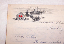 Carta de navio a vapor do Alasca por volta de 1920, resgate salva-vidas no homem do mar ao mar, usado comprar usado  Enviando para Brazil