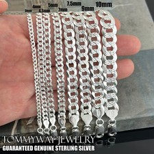 Usado, Colar de corrente cubana corte diâmetro pavê prata esterlina 925 garantido joias masculinas comprar usado  Enviando para Brazil