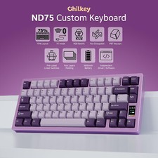 Usado, Teclado mecânico Chilkey ND75: 75% de alumínio para jogos sem fio  comprar usado  Enviando para Brazil