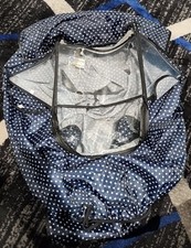 Capa de chuva para carrinhos janela frontal azul com pontos brancos  comprar usado  Enviando para Brazil