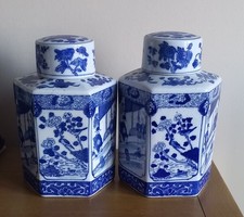 Pair hexagonal chinoiserie for sale  HELENSBURGH