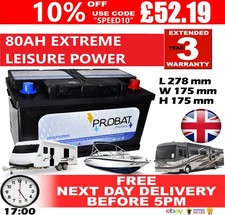 12v 80ah leisure for sale  LUTON