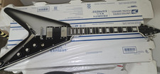 Guitarra elétrica personalizada String Thru Silverburst metálica mogno sólido Flying V comprar usado  Enviando para Brazil
