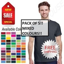 PACOTE COM 5 - CAMISETAS GILDAN lisas cores mistas tamanho: M/G comprar usado  Enviando para Brazil