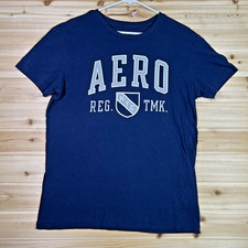 Camiseta Aeropostale masculina manga curta azul marinho média NYC comprar usado  Enviando para Brazil
