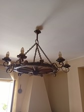 Lampadario antico ruota usato  Siculiana