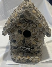 Ford Motor Company Birdhouse Stone Pebble Coberto Birdhouse River Rock, usado comprar usado  Enviando para Brazil