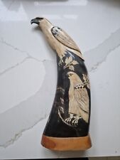 Carved buffalo horn for sale  HIGH WYCOMBE