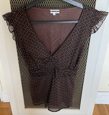Top marron pois d'occasion  Courbevoie