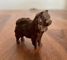 Estatueta de cachorro vintage de resina vermelha cinábrio miniatura Chow Chow MCM comprar usado  Enviando para Brazil