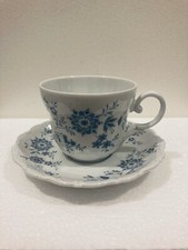 xícara de chá e pires de porcelana bávara vintage Alemanha flor azul, usado comprar usado  Enviando para Brazil