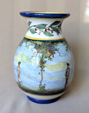 Usado, Vaso pequeno vintage Deruta italiano pintado à mão 4 5/8” comprar usado  Enviando para Brazil