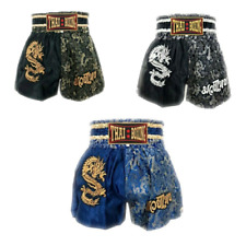 Shorts Muay Thai luta boxe Tailândia artes marciais equipamento cetim tecido dragão comprar usado  Enviando para Brazil