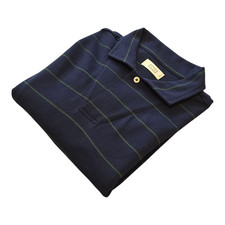 Polo masculino AYR The PHD Greener Pastures listrado azul marinho/verde algodão pima comprar usado  Enviando para Brazil