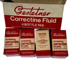 Lote de Suprimentos de Estêncil Vintage Gestetner Correctine Fluid Ink Pads Colecionáveis, usado comprar usado  Enviando para Brazil