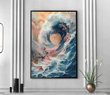 Colorful waves wall for sale  Port Saint Lucie