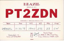Vintage PT2ZDN Brasília D.F. Cartão QSL de rádio amador Brasil 1978, usado comprar usado  Enviando para Brazil