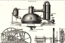 AÇÚCAR. Panela de vácuo; - Motor vertical sem condensação - moinho de britagem de cana 1880, usado comprar usado  Enviando para Brazil