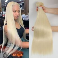 Pacotes de cabelo liso extensão de cabelo 30 32 34 36 polegadas tecelagem de cabelo sintético comprar usado  Enviando para Brazil