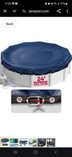 Capa de piscina redonda 24 pés para piscinas acima do solo, resistente ao frio e UV, azul marinho, usado comprar usado  Enviando para Brazil