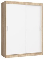 AKORD SZAFA PRZESUWNA 150 cm CLP MONO SONOMA/BIAŁA na sprzedaż  PL
