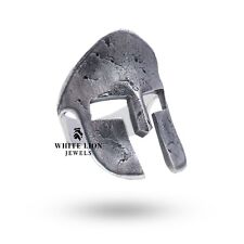 Guerreiro Espartano Capacete homens Fighter combatente 925 S Silver Men's Biker Anel Presente comprar usado  Enviando para Brazil