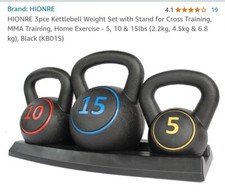 Hionre 3pce kettlebell for sale  GRAVESEND
