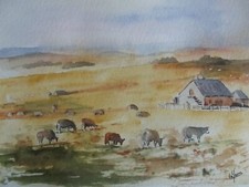 Original watercolor signed d'occasion  Expédié en Belgium
