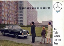 Usado, Catalogue brochure Mercedes 180 D / 190 D Taxi W120 03/1960 France comprar usado  Enviando para Brazil