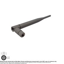 Antena SMA RP WiFi Omni Direcional 196mm 5dBi 2.4GHz TP-Link SKU# 210305A comprar usado  Enviando para Brazil