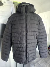 Superdry black hooded for sale  HARTLEPOOL