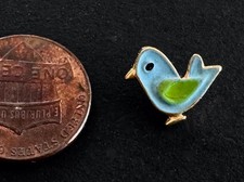 Broche vintage esmaltado metal azul pássaro gravata tac comprar usado  Enviando para Brazil