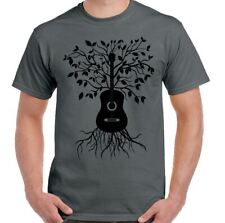 Camiseta Guitarra Árvore Acústica Masculina Amplificador de Baixo Elétrico Cordas U2 Música Rock  comprar usado  Enviando para Brazil