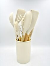 Juego de utensilios de cocina de silicona de 12 piezas, utensilios de cocina beige, con mango de madera - Nuevo segunda mano  Embacar hacia Mexico