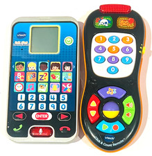 Par de brinquedos remotos VTech chamada e bate-papo aprendizado telefone e clique e contagem funcionando muito bem comprar usado  Enviando para Brazil