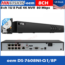 Usado, NVRs de vigilância Hikvision OEM DS-7608NI-Q1/8P 8CH 8POE 4K 1SATA 8POE NVRs comprar usado  Enviando para Brazil