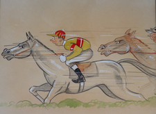Racing cartoon. mid for sale  LUDLOW