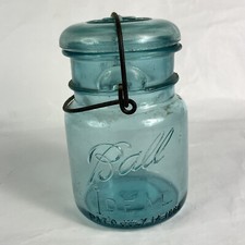Jarro de pedreiro vintage Ball Ideal - 14 de julho de 1908 - Vidro azul - 1 pinta nº 2 comprar usado  Enviando para Brazil