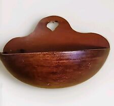 Antiga caixa de parede meia tigela de madeira RARA pátina idade deliciosa 18"×13" comprar usado  Enviando para Brazil