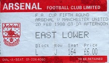 Ticket arsenal manchester for sale  LONDON