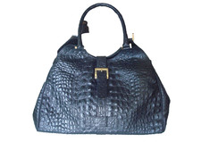 Handtasche schwarz krokooptik gebraucht kaufen  Garmisch-Partenkirchen