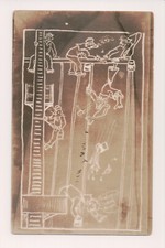Usado, Desenho animado de linha branca de marinheiros pintando o mastro em um navio, 1908-24 Marinha RPPC comprar usado  Enviando para Brazil