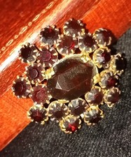 Alte strassbrosche granatglass gebraucht kaufen  Leipzig