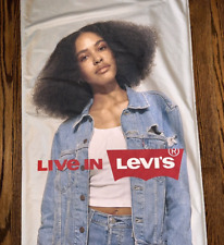 Placa de exibição de banner promocional LIVE IN LEVI'S Jeans Store 24x96” *VEJA!!* comprar usado  Enviando para Brazil