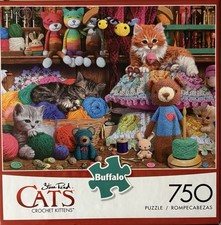 Quebra-cabeça Buffalo Games Steve Read 750 peças gatinhos de crochê completo comprar usado  Enviando para Brazil