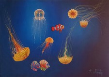 Obraz olejny " Underwater World " na sprzedaż  PL