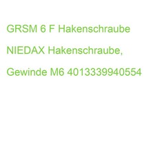 Grsm hakenschraube niedax gebraucht kaufen  Hamburg
